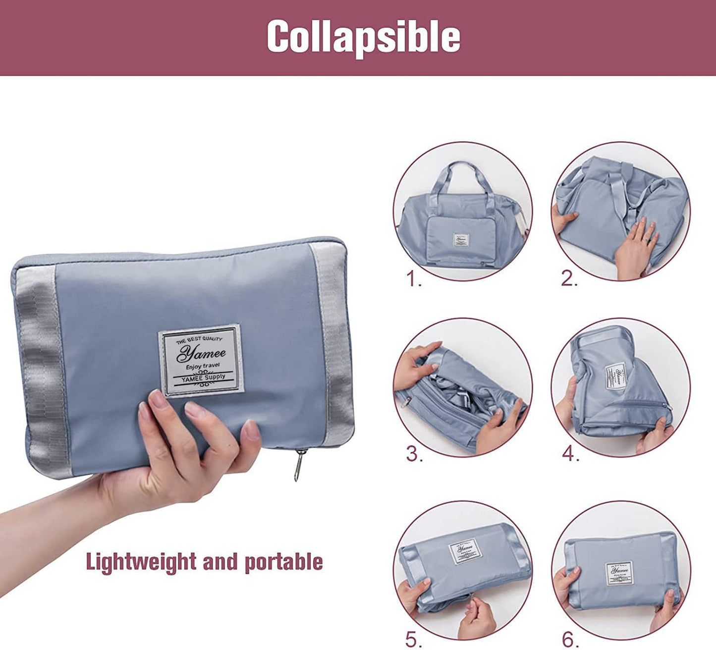 Bolsa de viaje plegable práctica