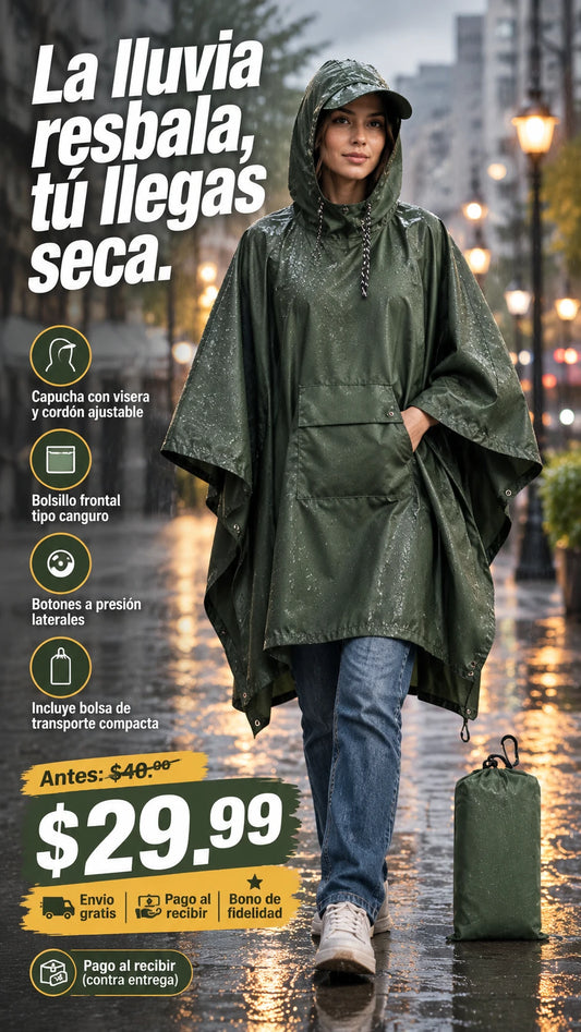 Impermeable Elegance Con capucha