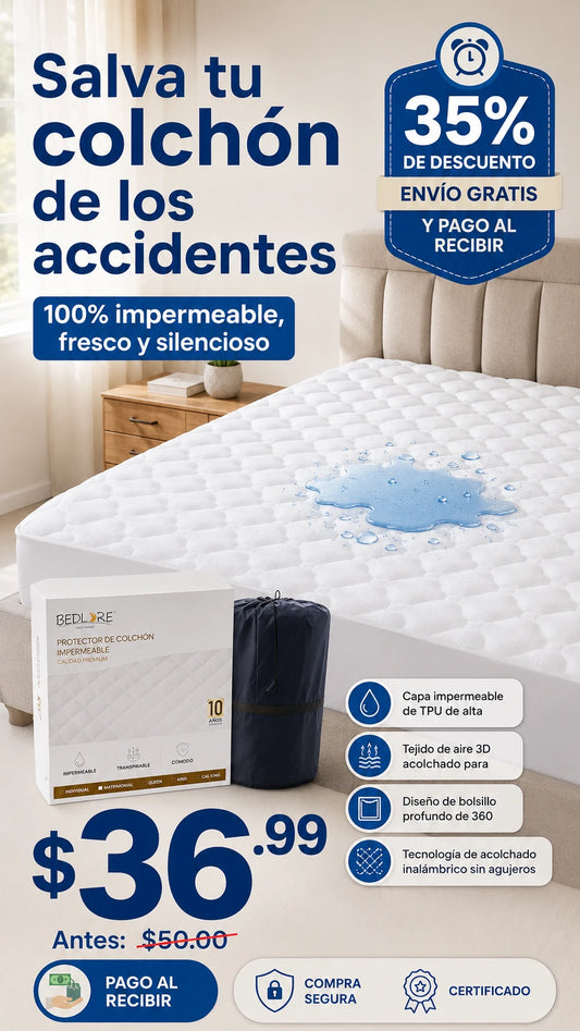 Protector De Colchón Impermeable