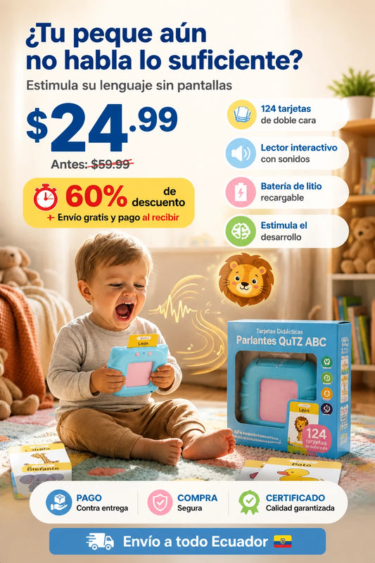 Tarjetas Didácticas Parlantes QuTZ ABC para Niños Pequeños