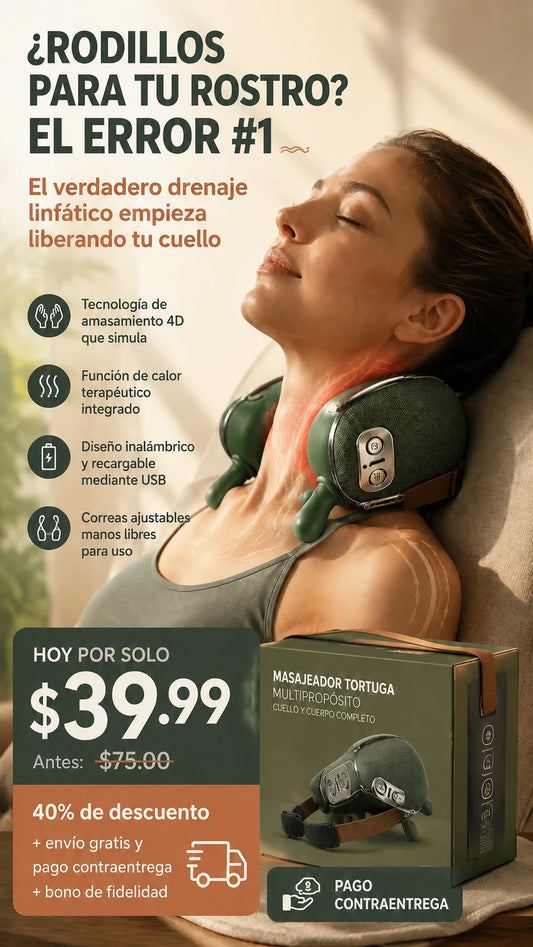 Masajeador tortuga Multiproposito cuello y cuerpo completo