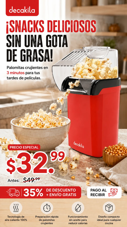 Máquina de palomitas de maíz Healthycook sin aceite
