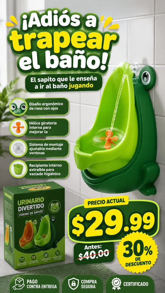 Urinario divertido forma de sapito