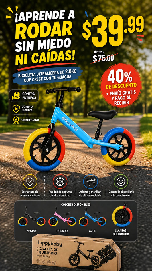 Bicicleta de Equilibrio para Niños Happybaby
