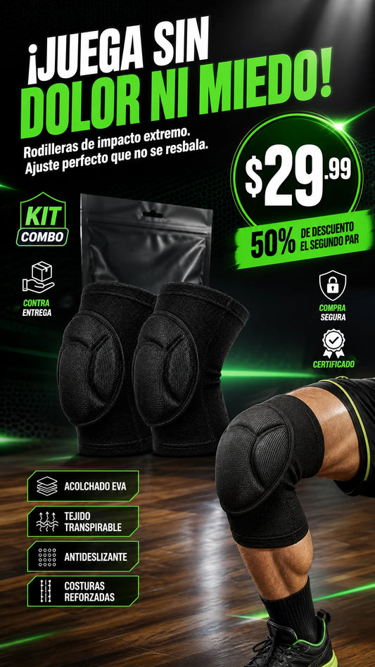 Kit de Rodilleras Deportivas con Esponja Gruesa
