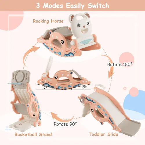 Mecedora - Resbaladera 3-en-1 para Niños