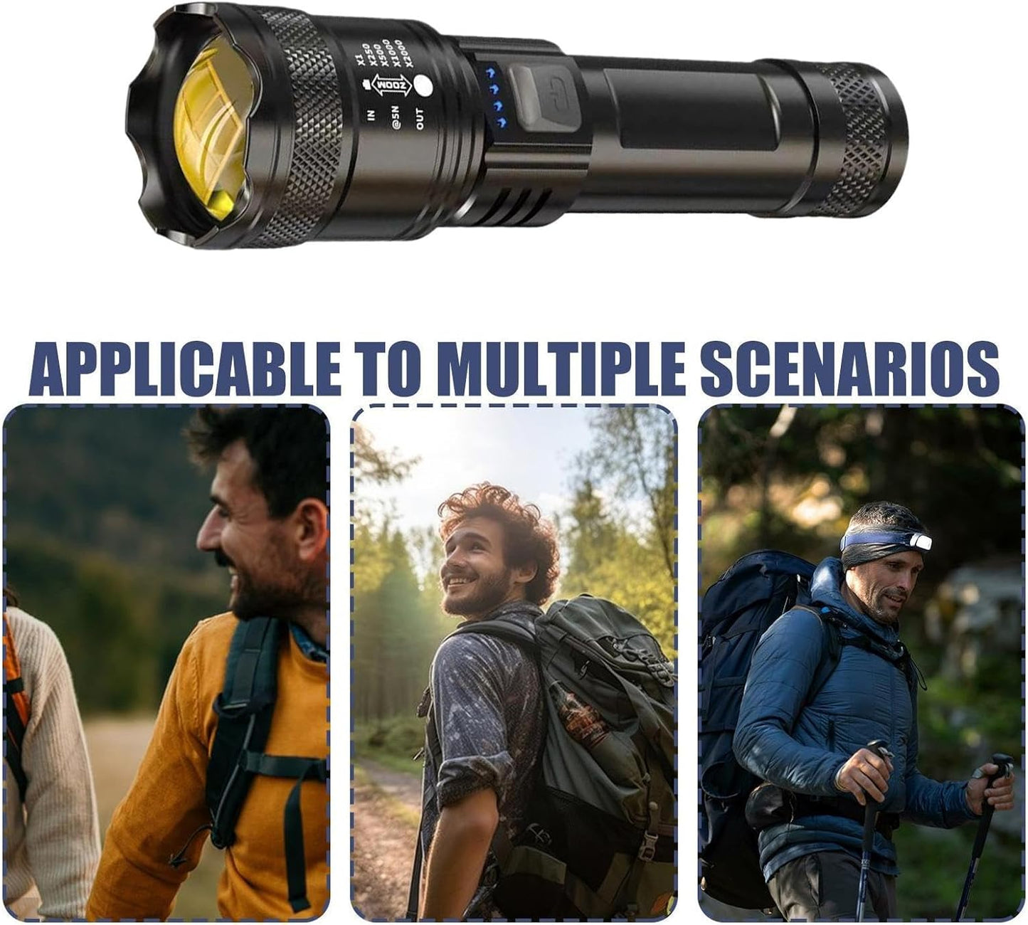 Linterna LED Zoom Ultra Brillante
