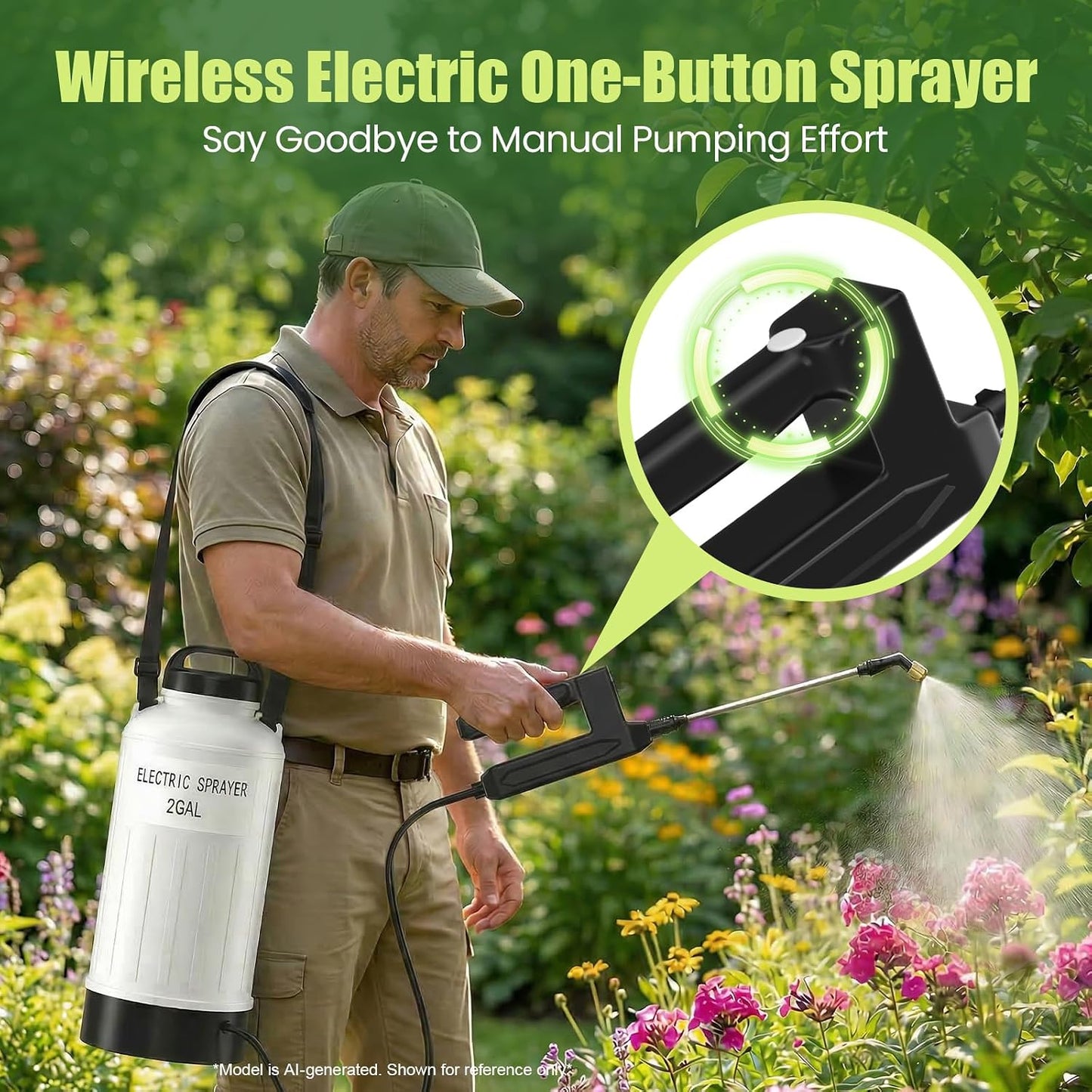 Pulverizador Eléctrico Portátil para Jardín