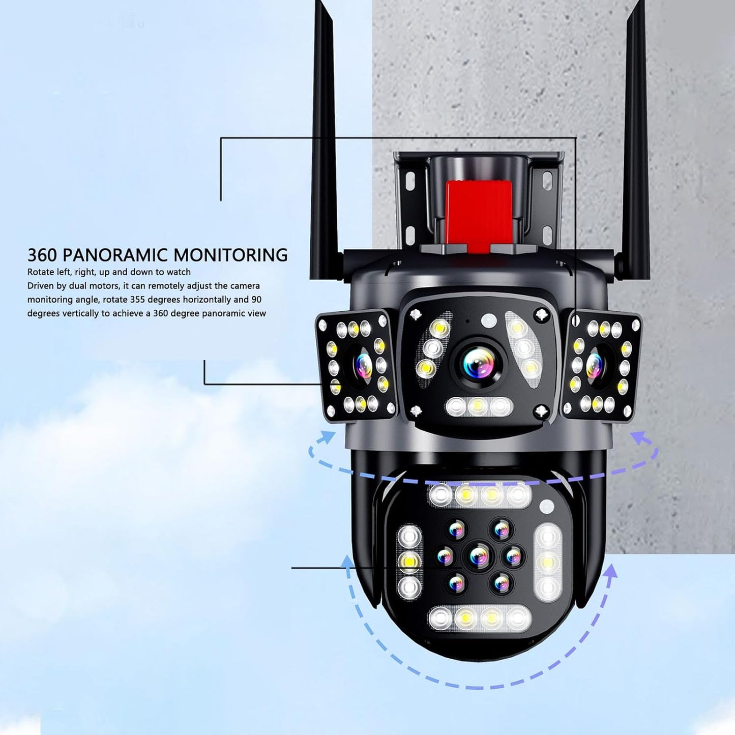 Vigilancia 360 Triple Lente Exterior