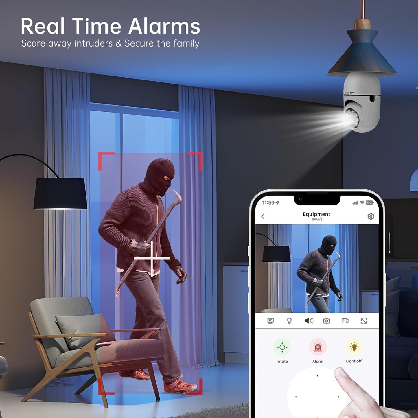 Lámpara Cámara SmartGuard 360