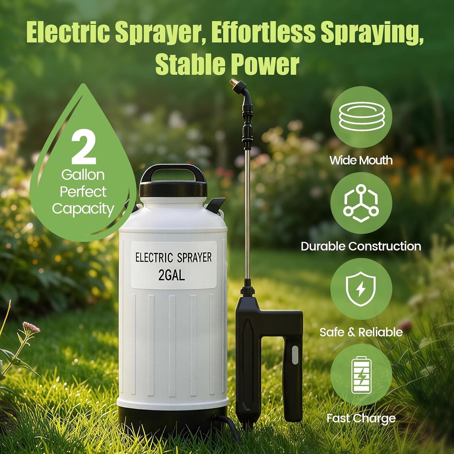 Pulverizador Eléctrico Portátil para Jardín
