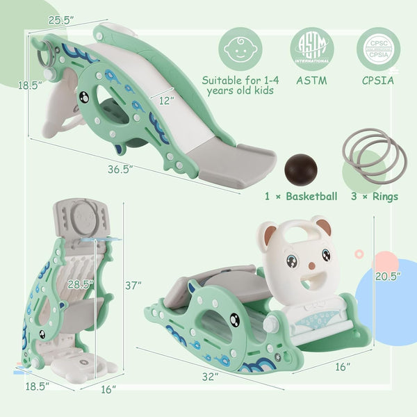 Mecedora - Resbaladera 3-en-1 para Niños