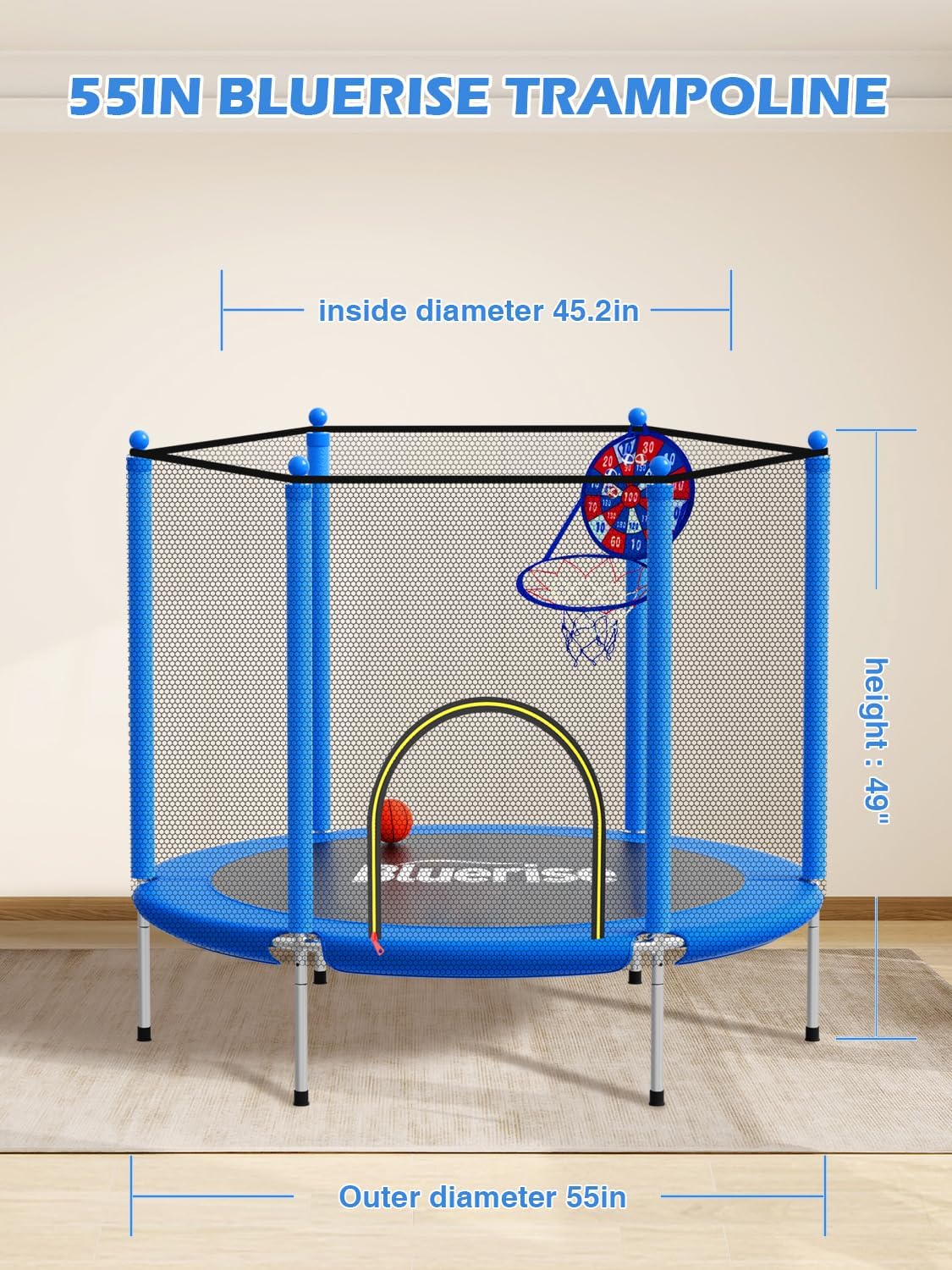 BrincaPro Mini Trampolín Seguro Infantil