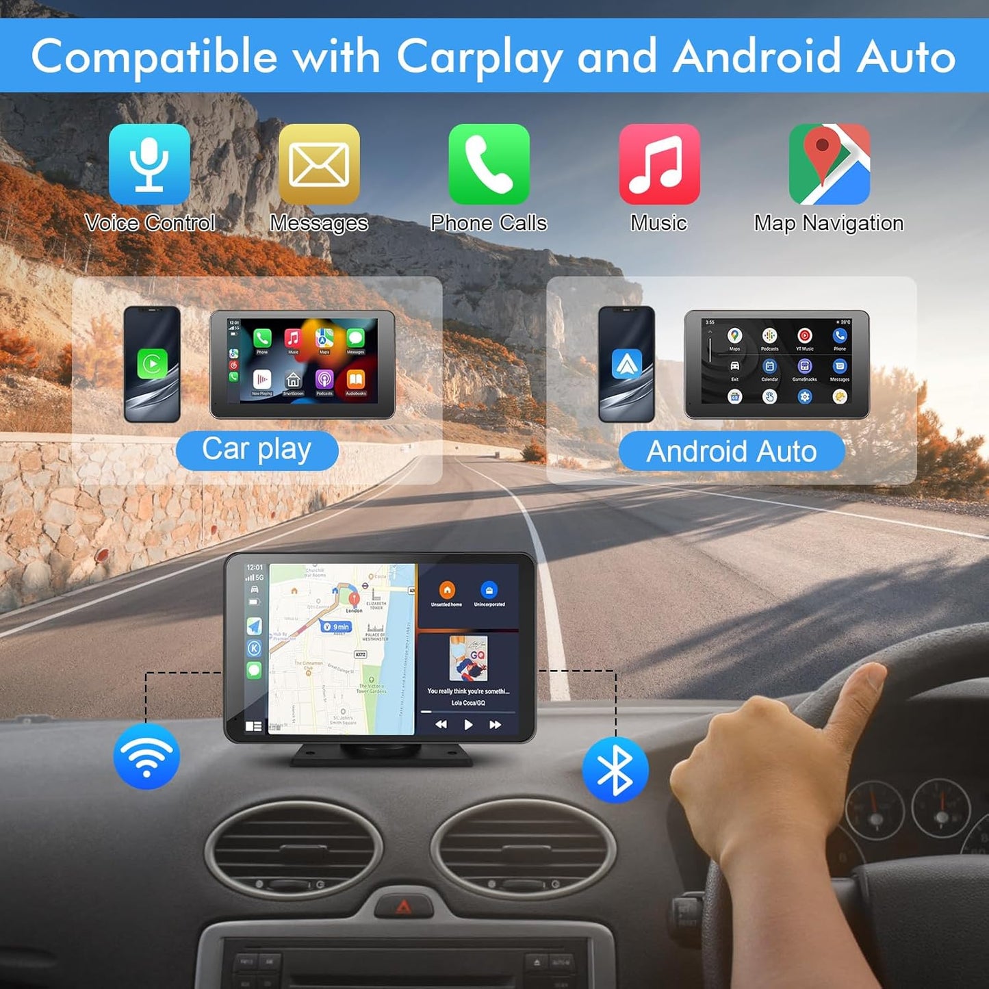 Pantalla CarPlay Portátil HD
