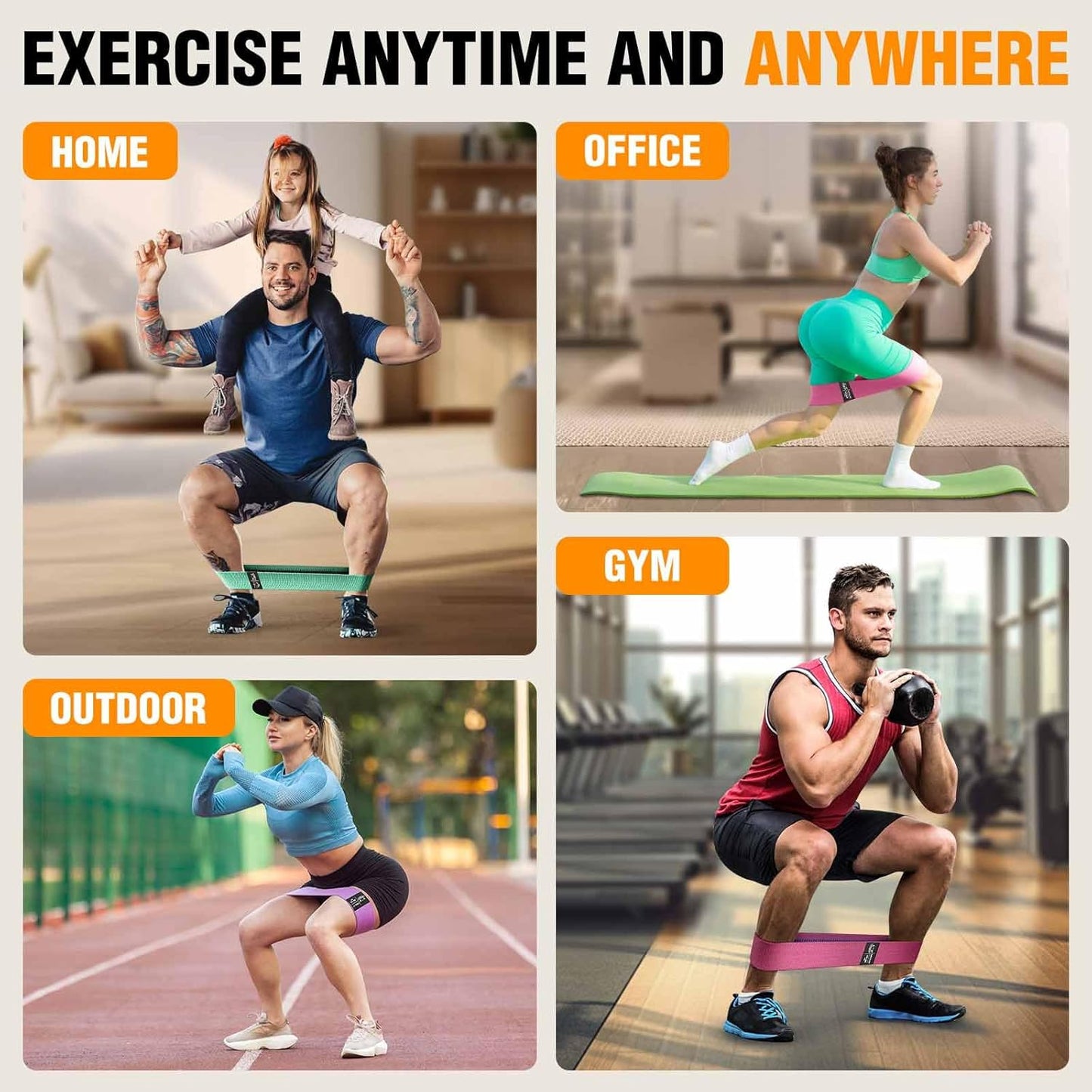 3 Bandas Resistentes de Tela