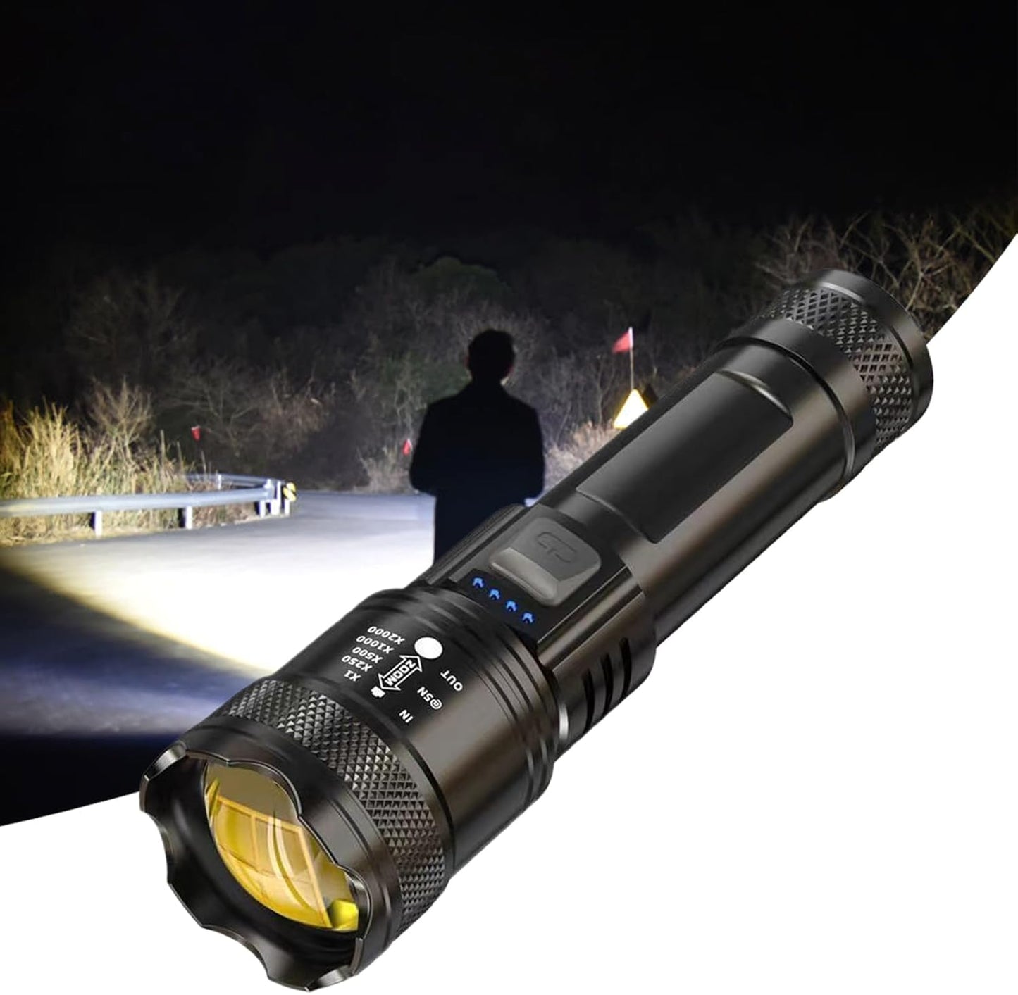 Linterna LED Zoom Ultra Brillante