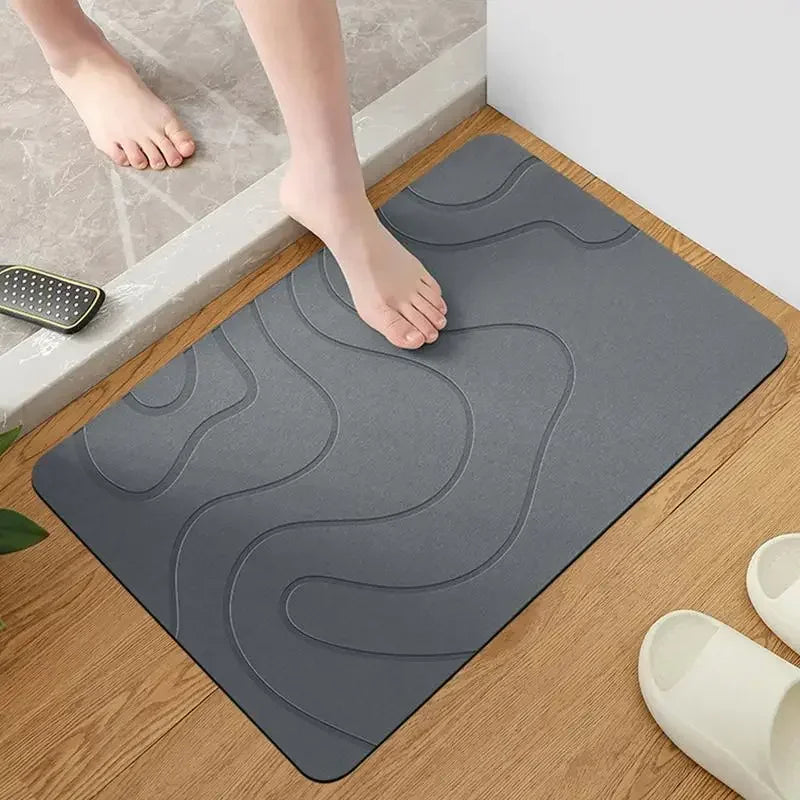 Alfombra de Baño de Piedra de Diatomita Súper Absorbente