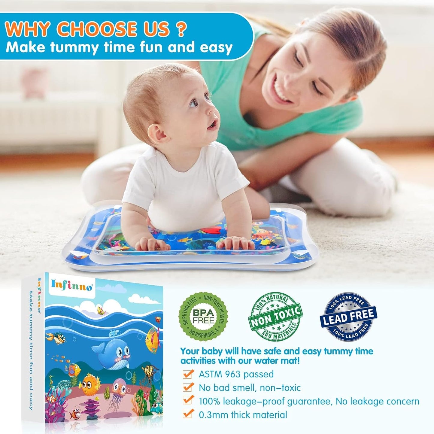 Alfombra AquaJuega Tummy Time para Bebés