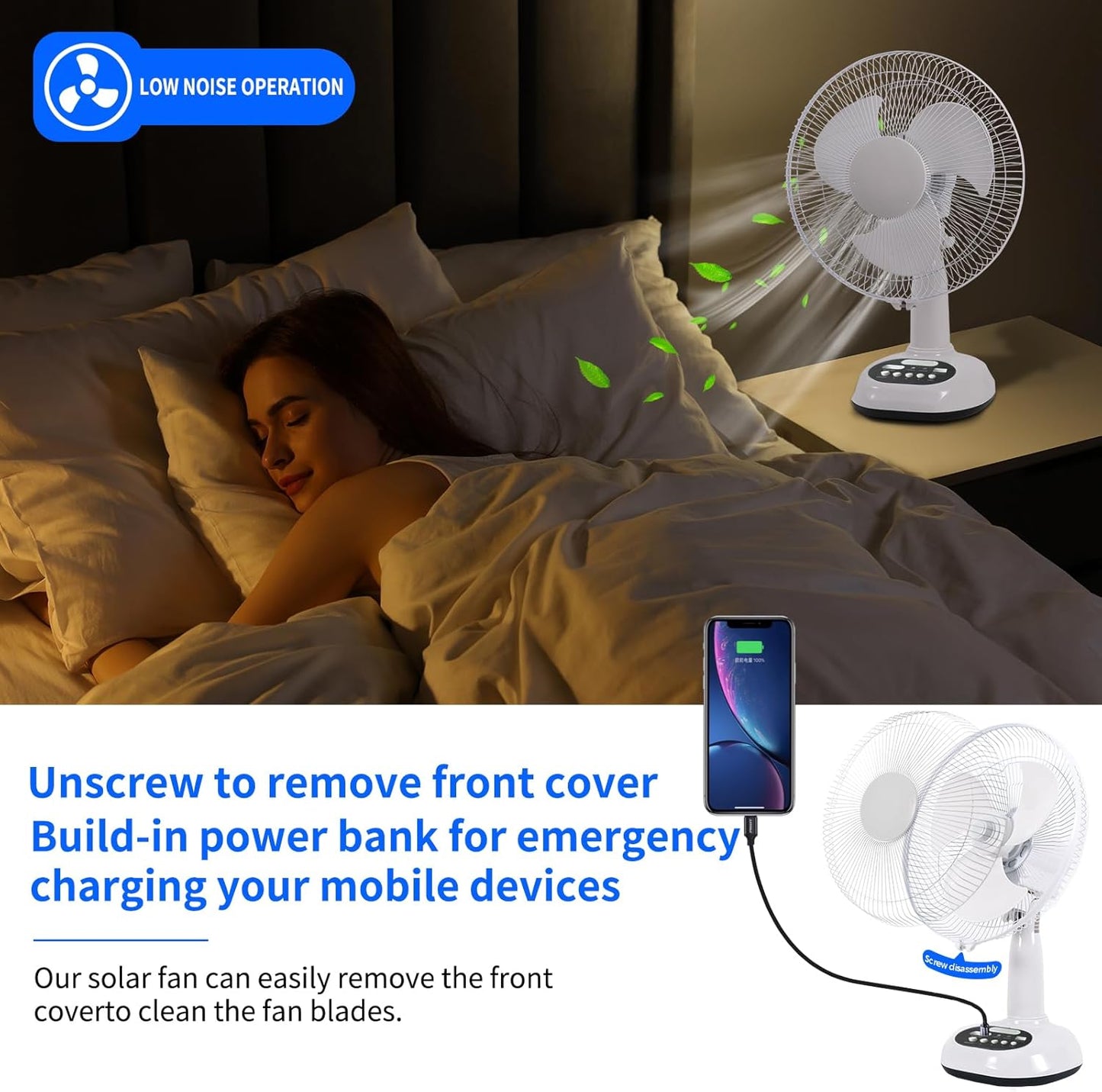 Ventilador Solar Portátil