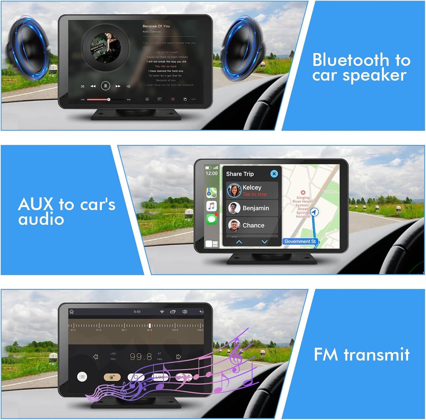 Pantalla CarPlay Portátil HD