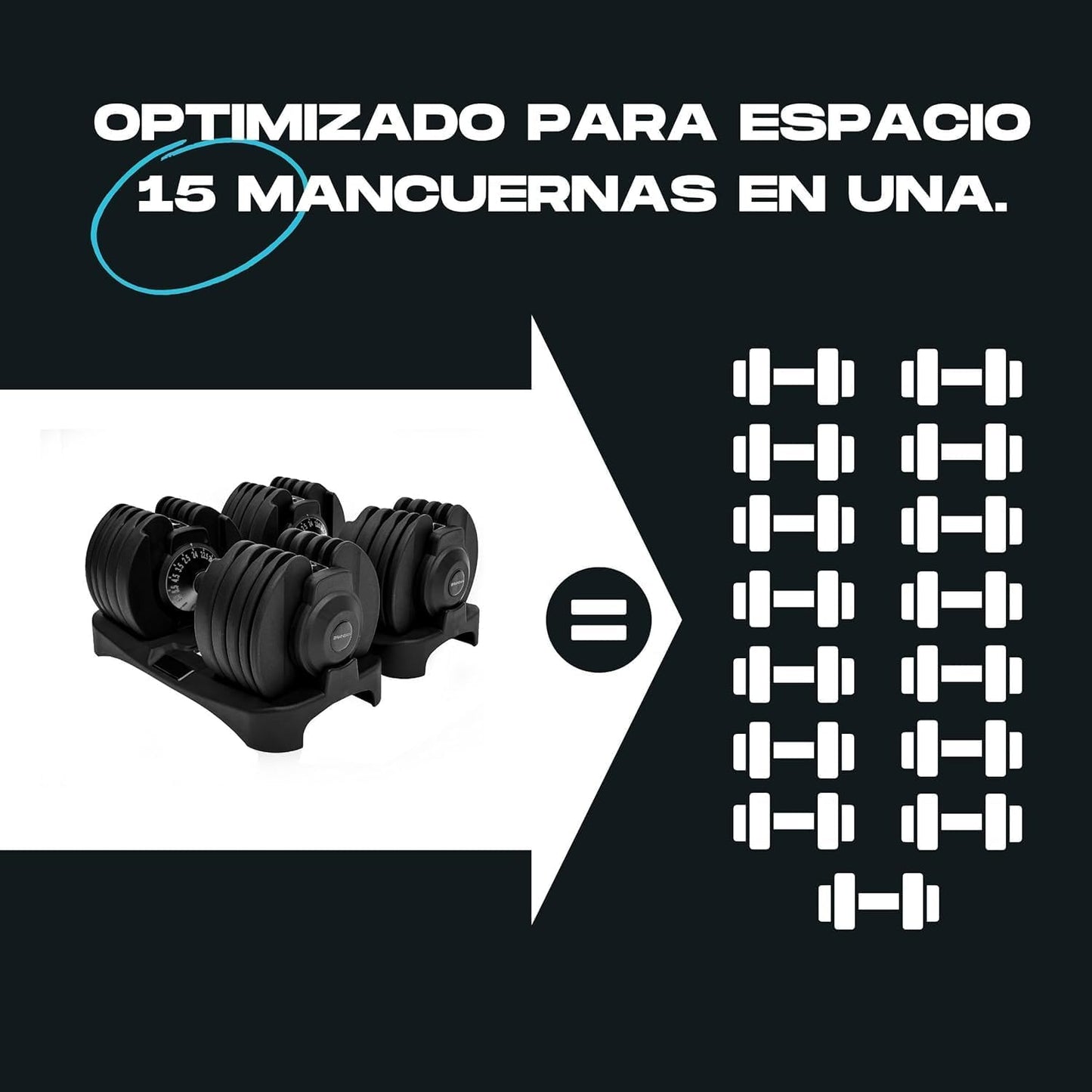 Mancuernas Ajustables Power Evolution Flex