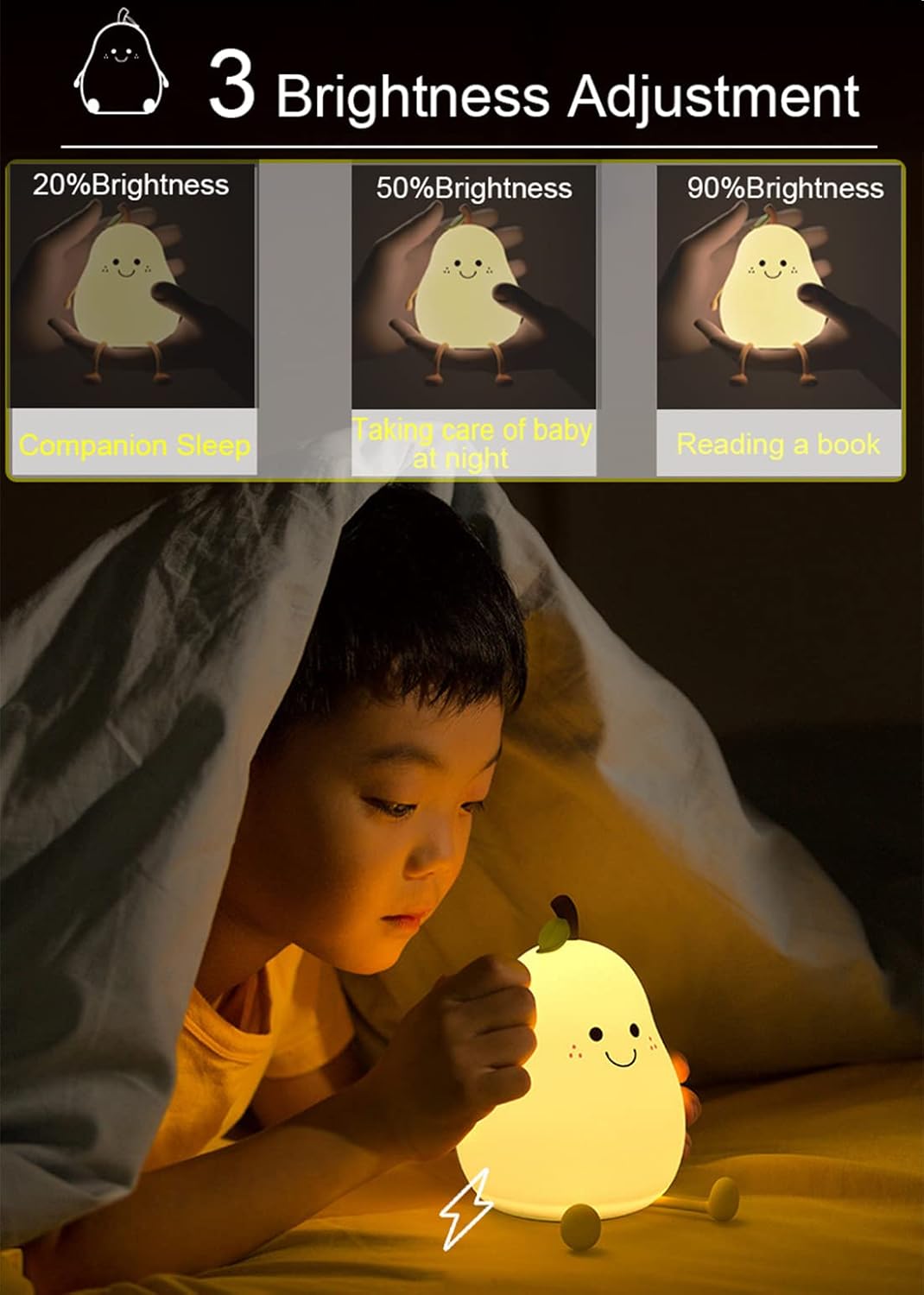 Luz Nocturna Pera Kawaii