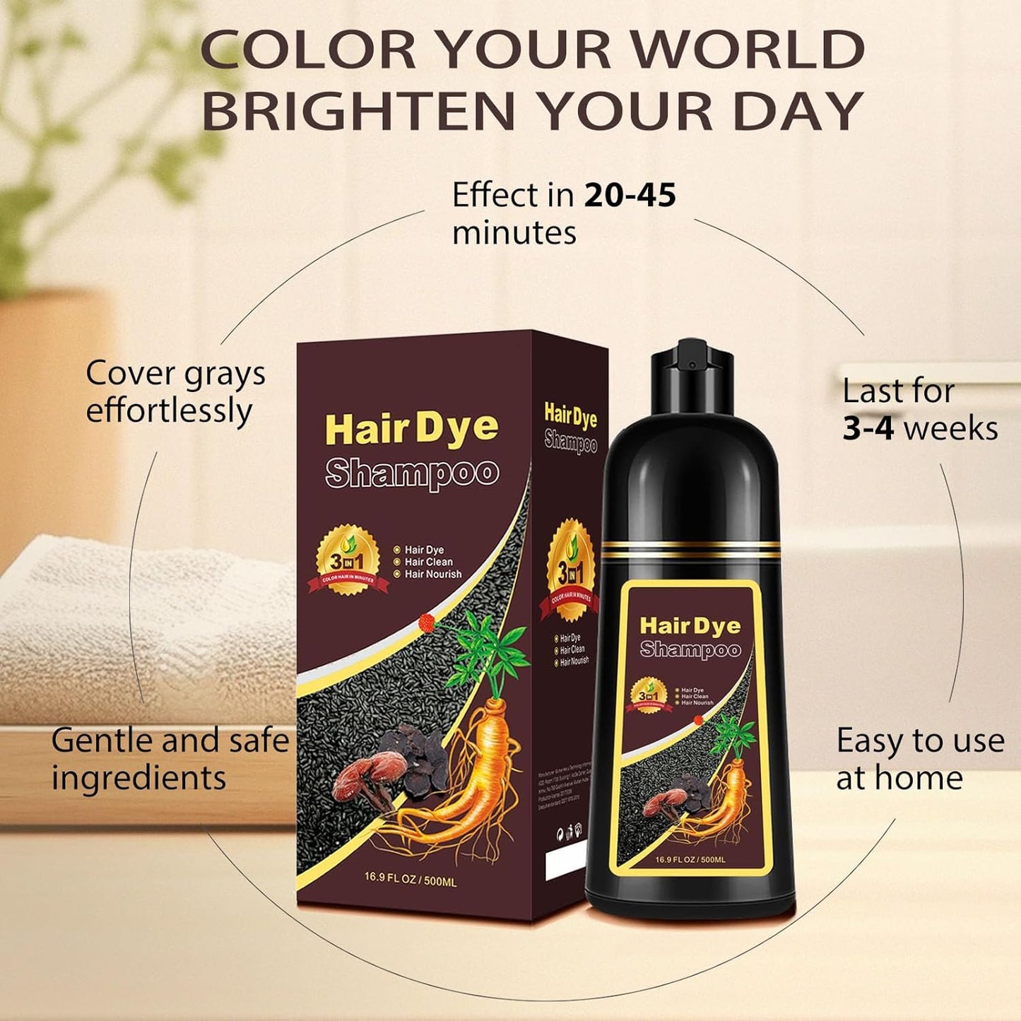 ColorChamp Shampoo Tinte Natural Anticanas