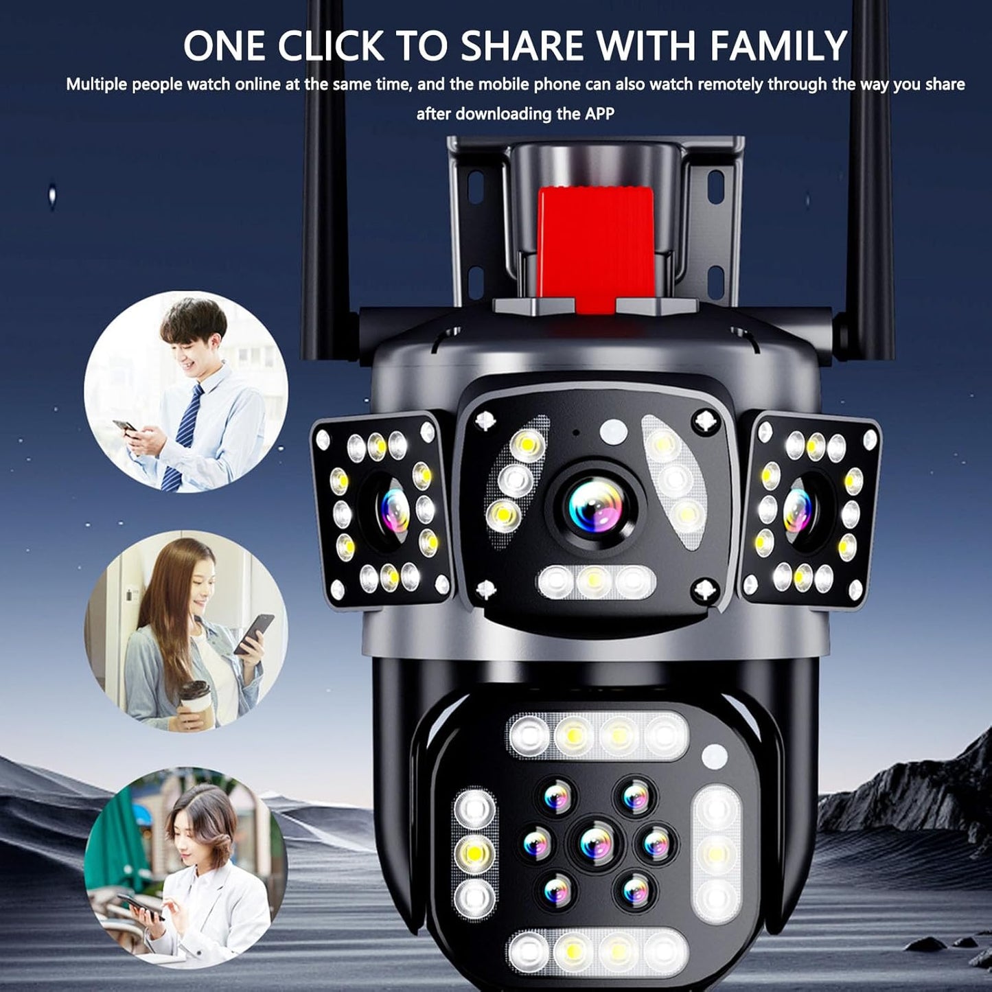 Vigilancia 360 Triple Lente Exterior