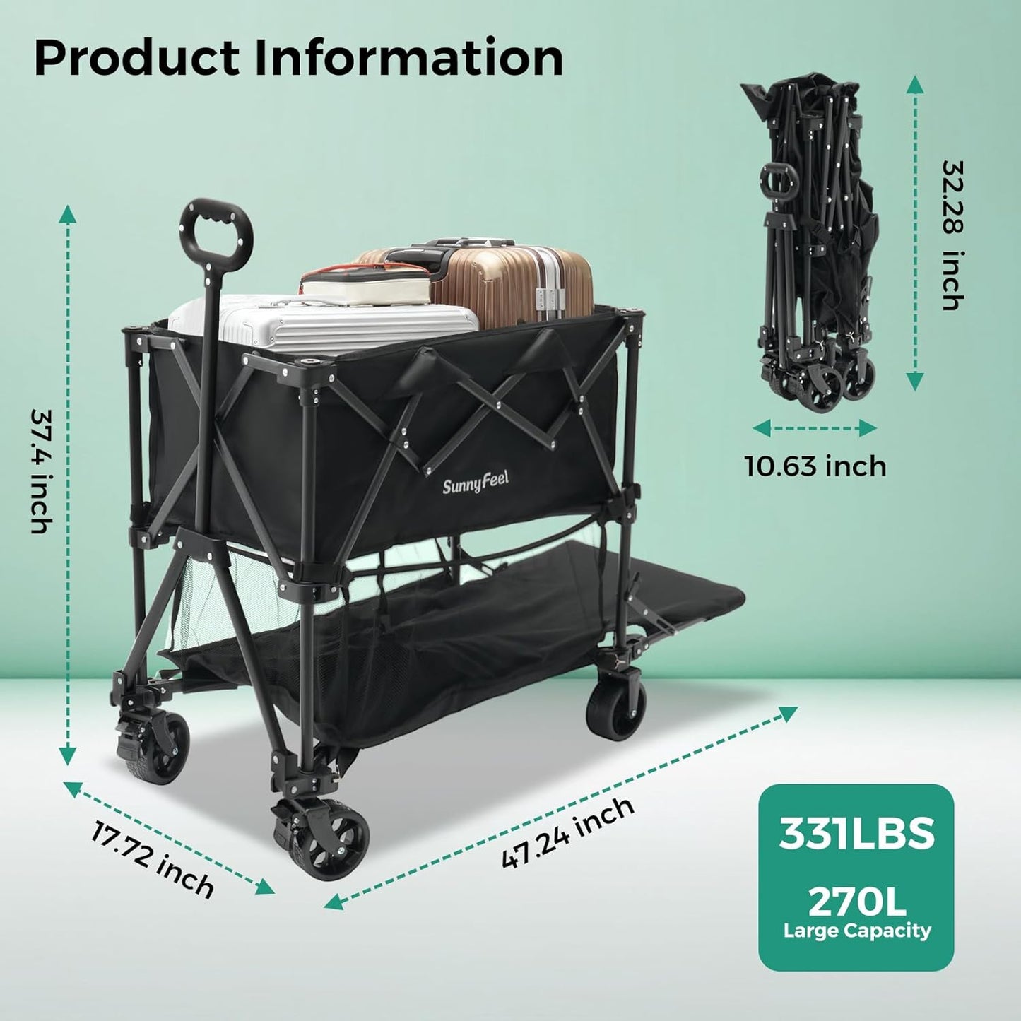 Carrito Doblevia Plegable