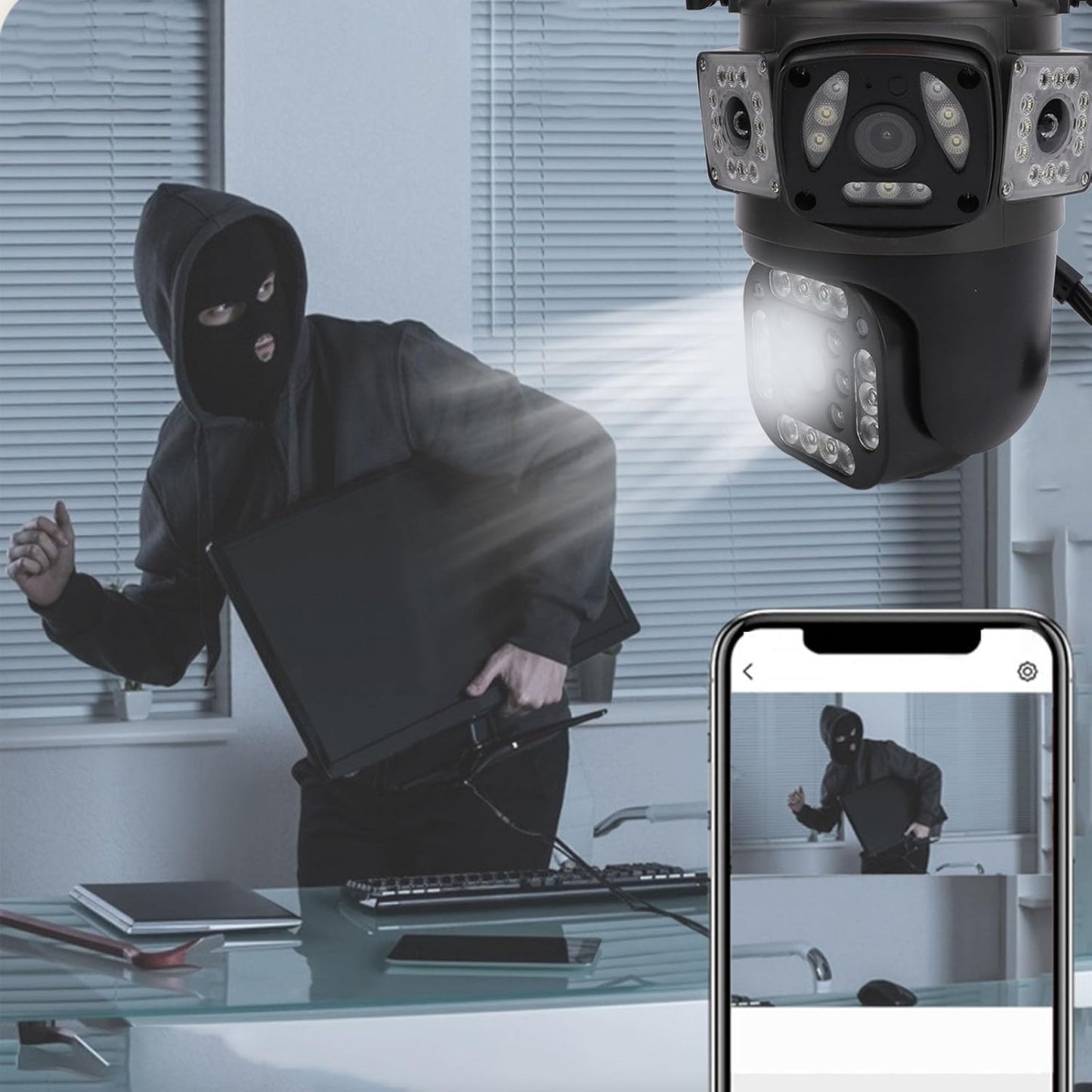 Vigilancia 360 Triple Lente Exterior