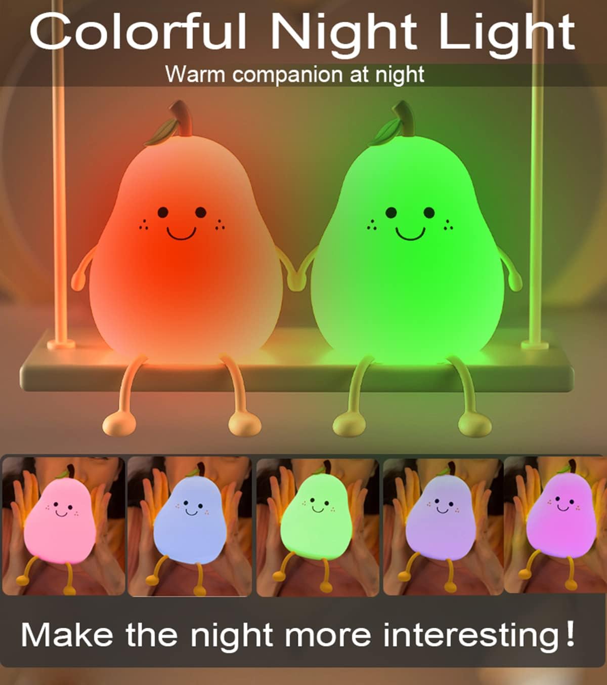 Luz Nocturna Pera Kawaii