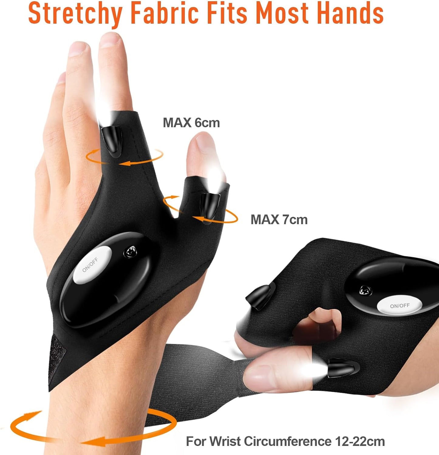 Guantes LED Manos Libres