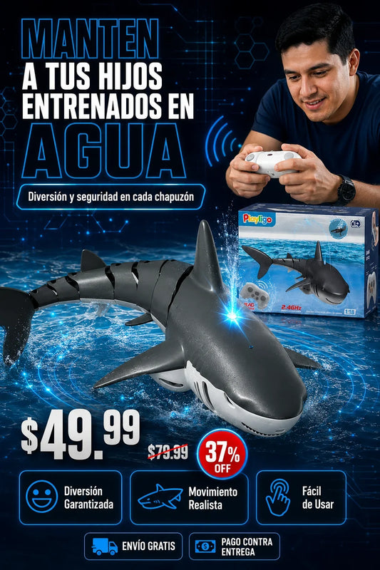 Tiburón RC con Luz y Spray
